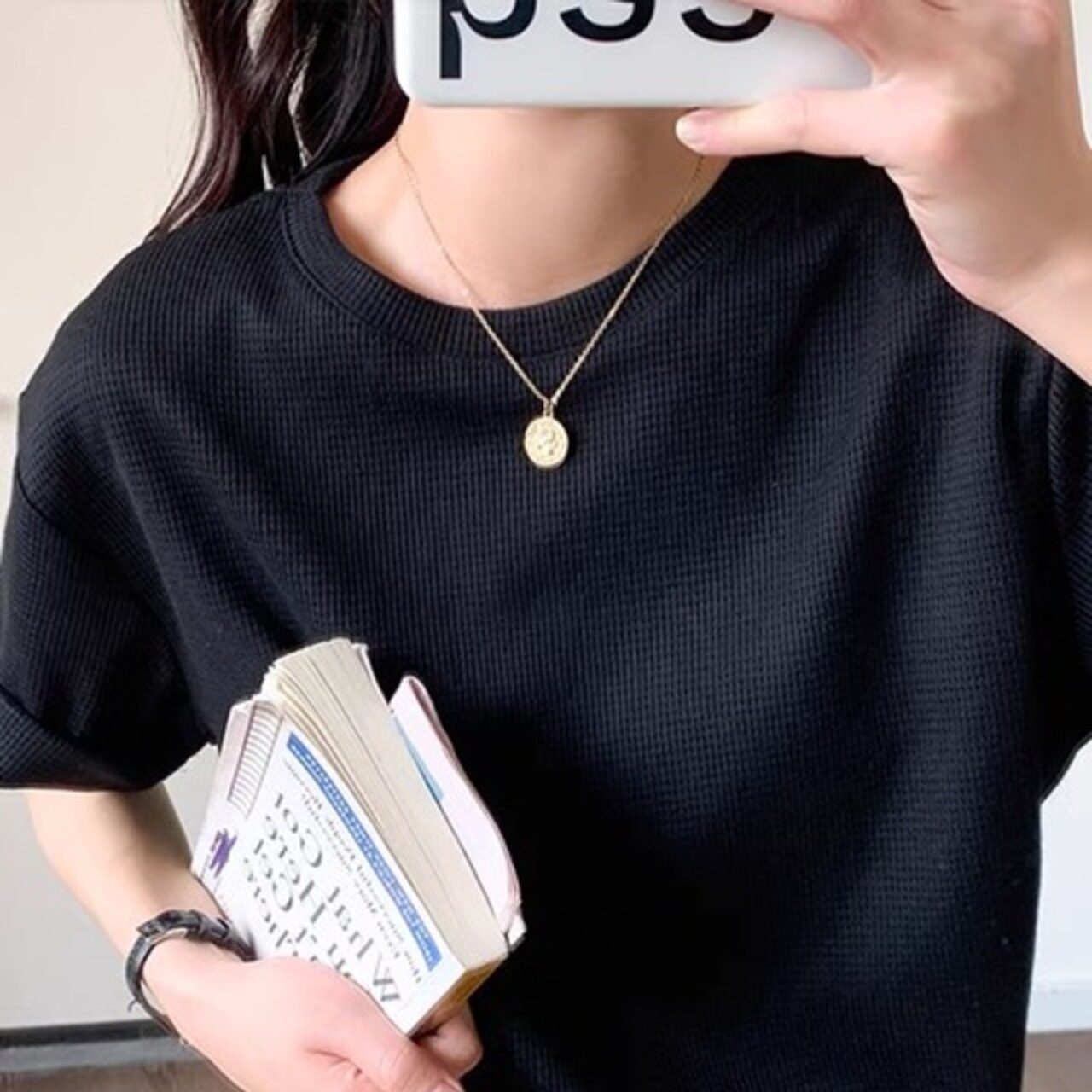 骨格ウェーブ シンプルTシャツ