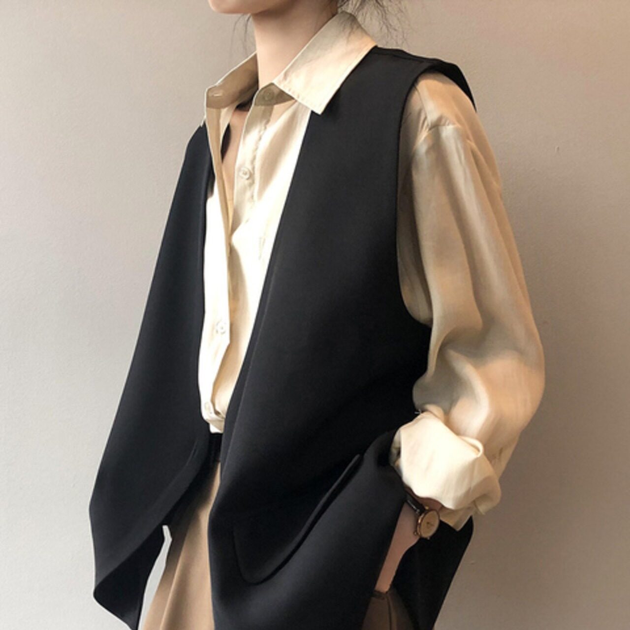 骨格ウェーブ シンプルジレ