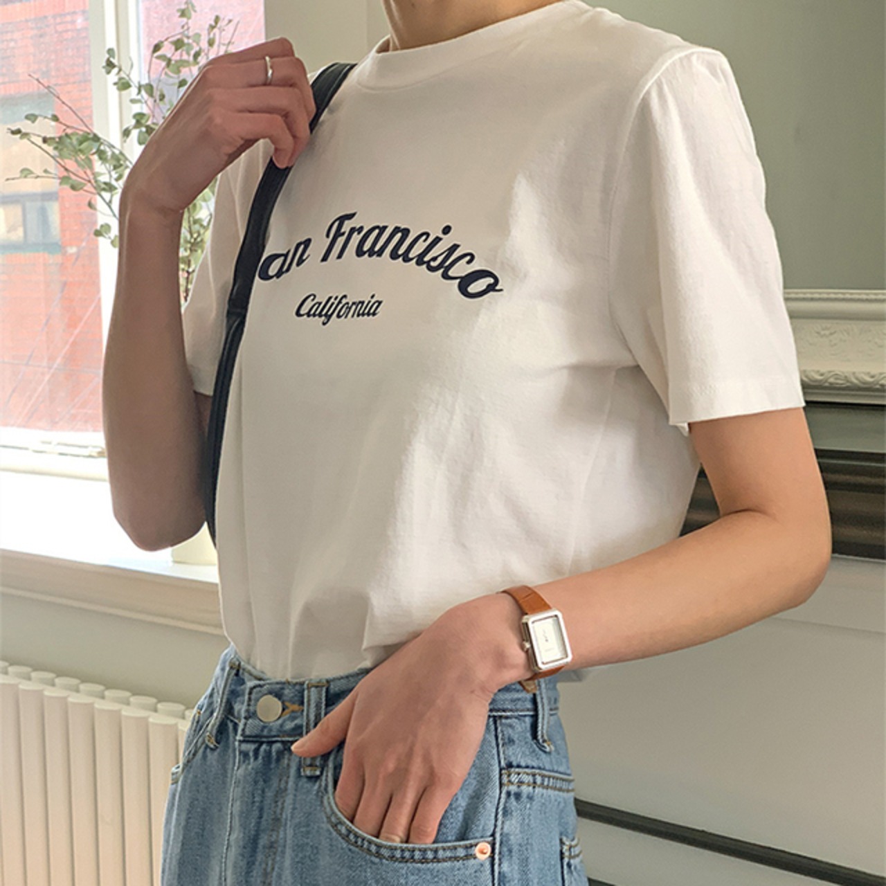 骨格ウェーブ プリントTシャツ