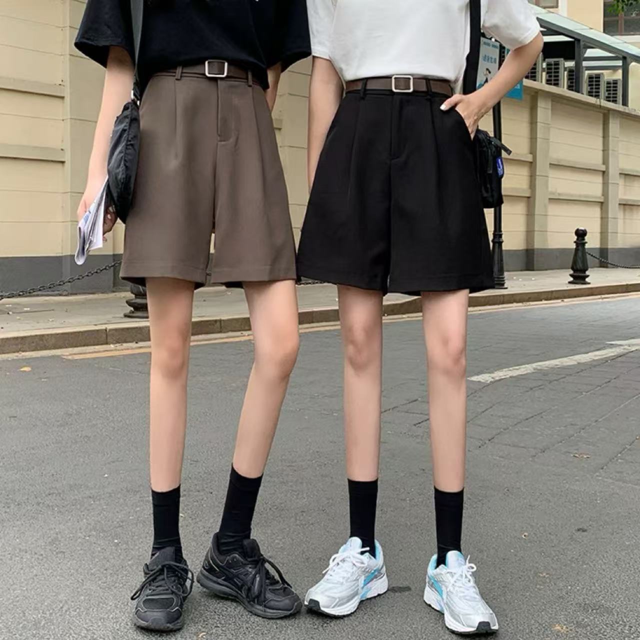 骨格ウェーブハイウエストハーフパンツ