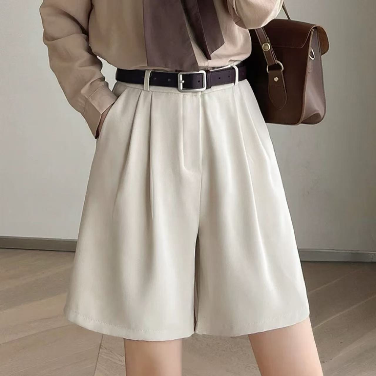 骨格ウェーブリラックスフィットハーフパンツ