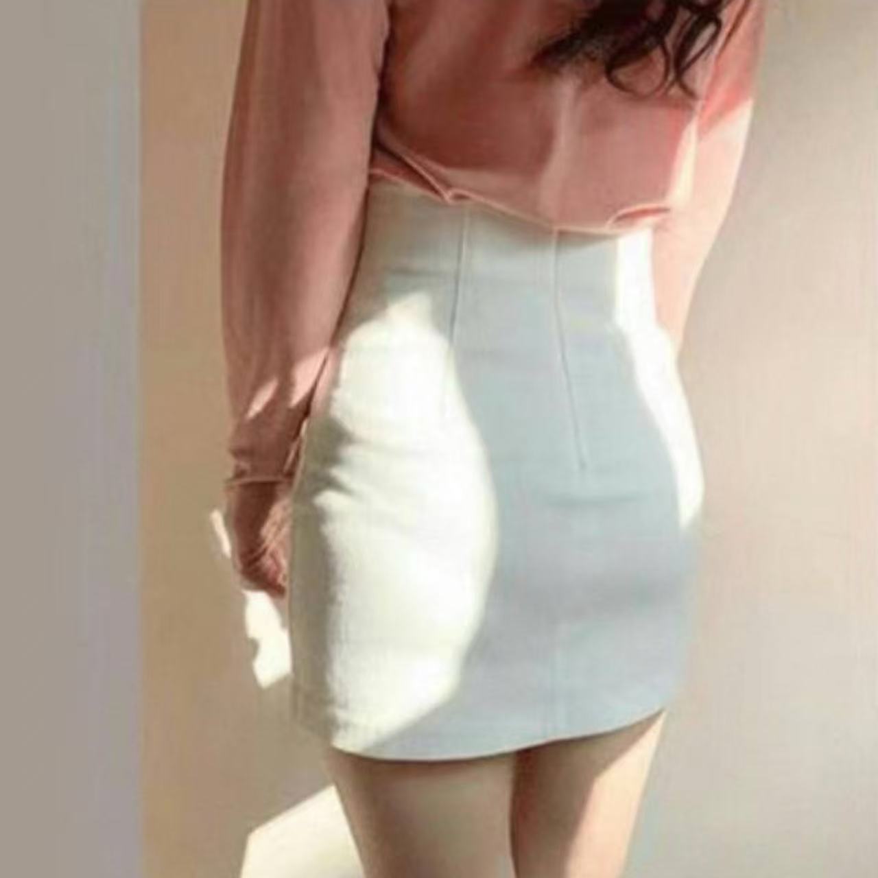 骨格ウェーブ服ハイウエストタイトスカート
