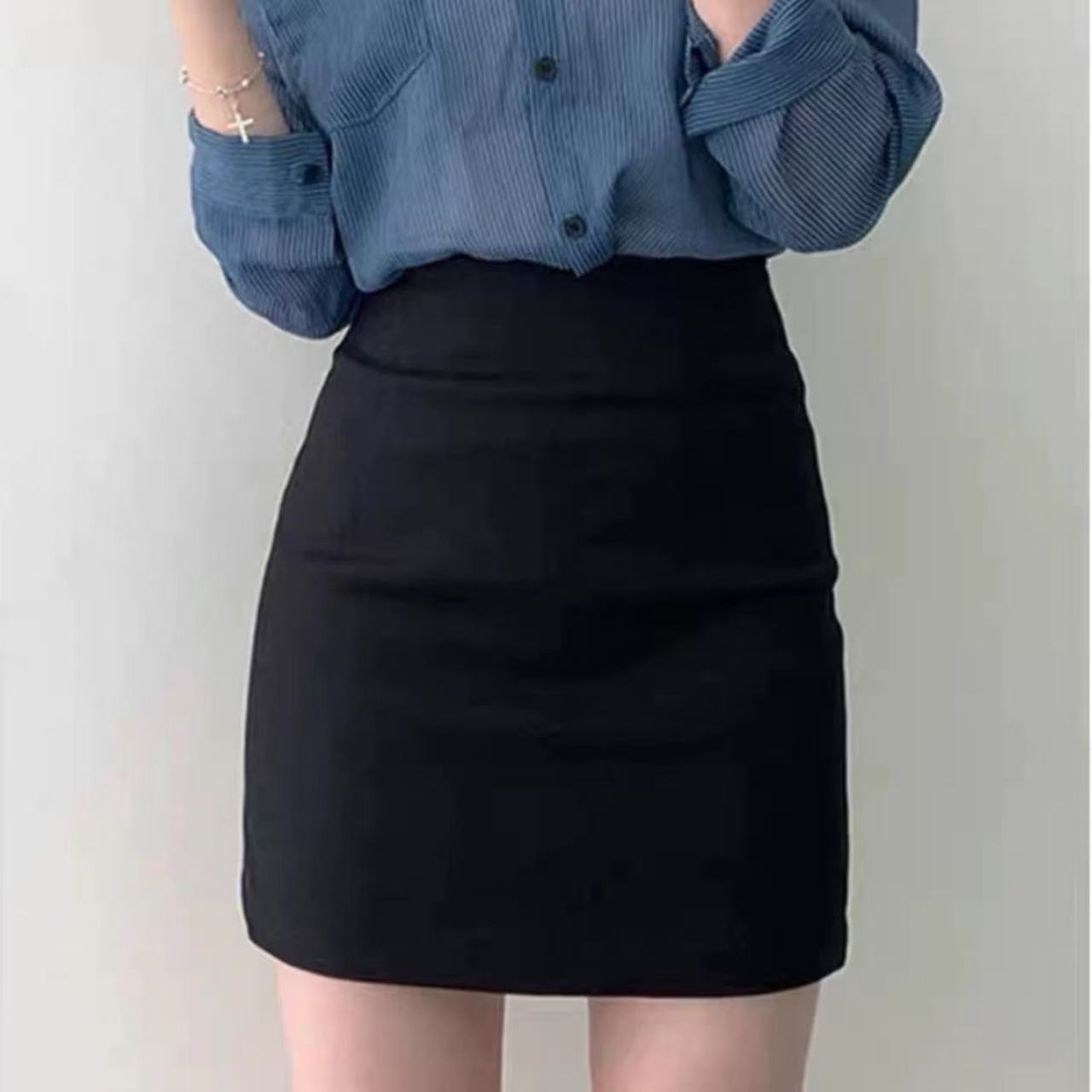 骨格ウェーブ服ハイウエストタイトスカート