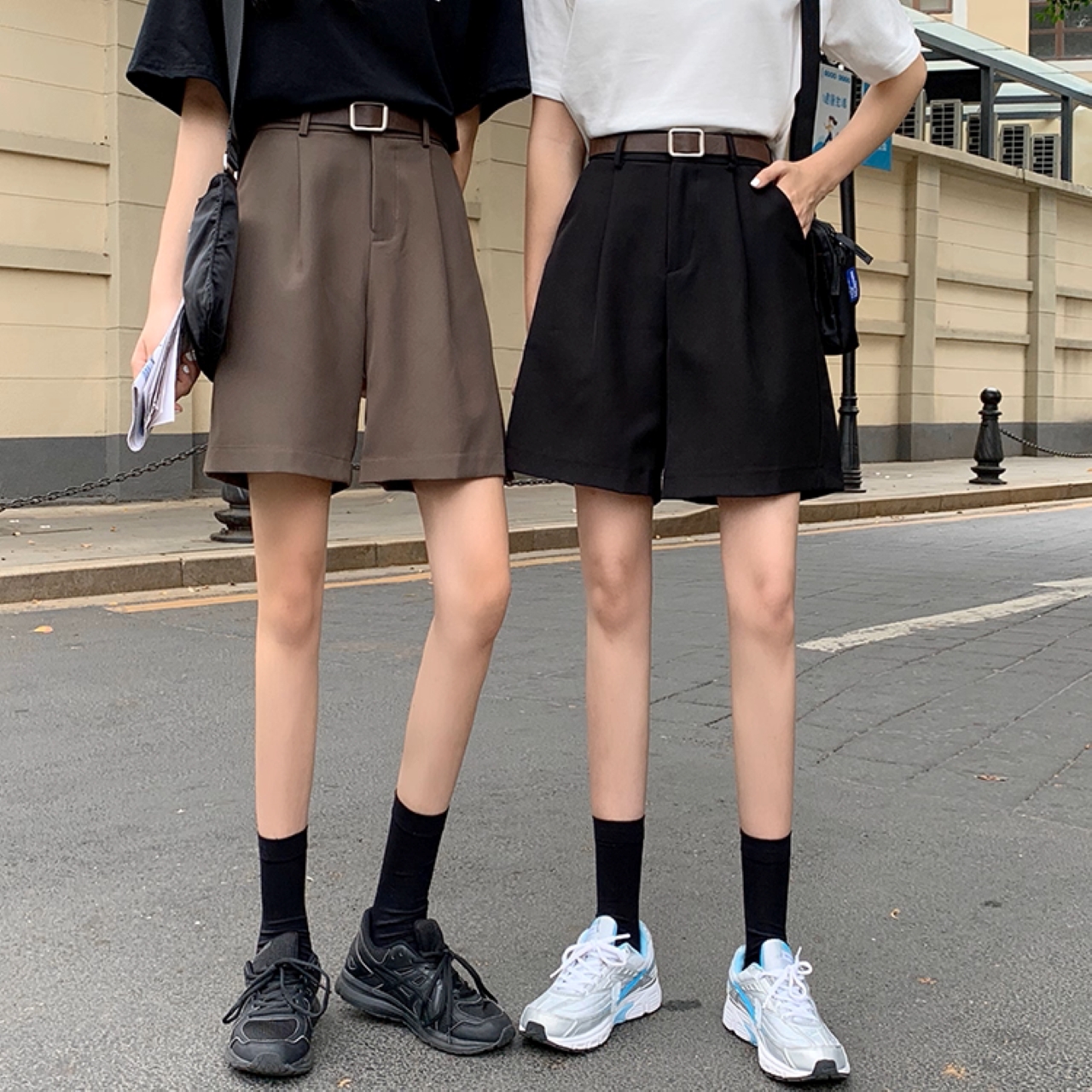 骨格ウェーブ ドレープ ハーフパンツ