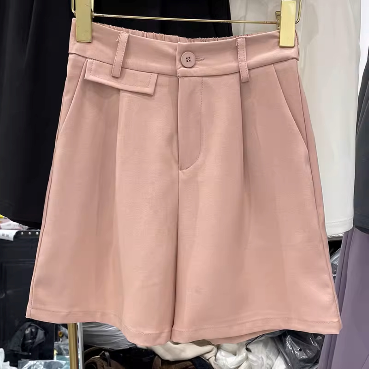 骨格ウェーブ ハイウエスト ワイドレッグパンツ